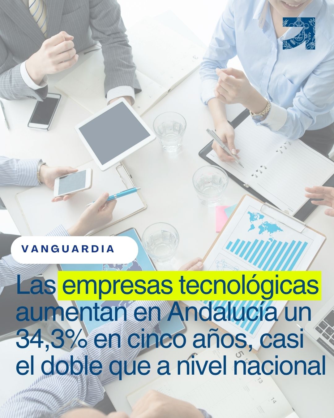 Las empresas tecnológicas aumentan en Andalucía un 343 en cinco años casi el doble que a nivel nacional